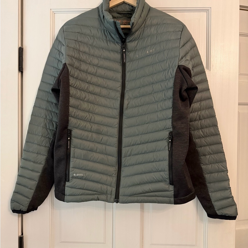Helly Hansen Women's Green and Black Puffer Jacket